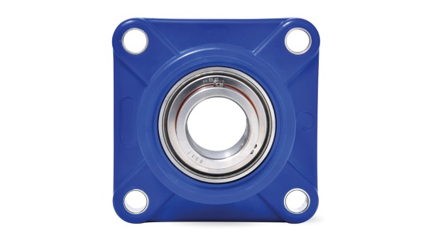 Movet Waterproof 4 Hole Flange Bearing O Mm Fpl Blue Pbt Thermoplastic Housing Blue W O Grease Nipple Stainless Steel Insert Mb 4 Lifetime Lube Threaded Pin W Hexagon For Backseal Movet